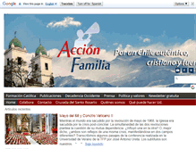 Tablet Screenshot of accionfamilia.org